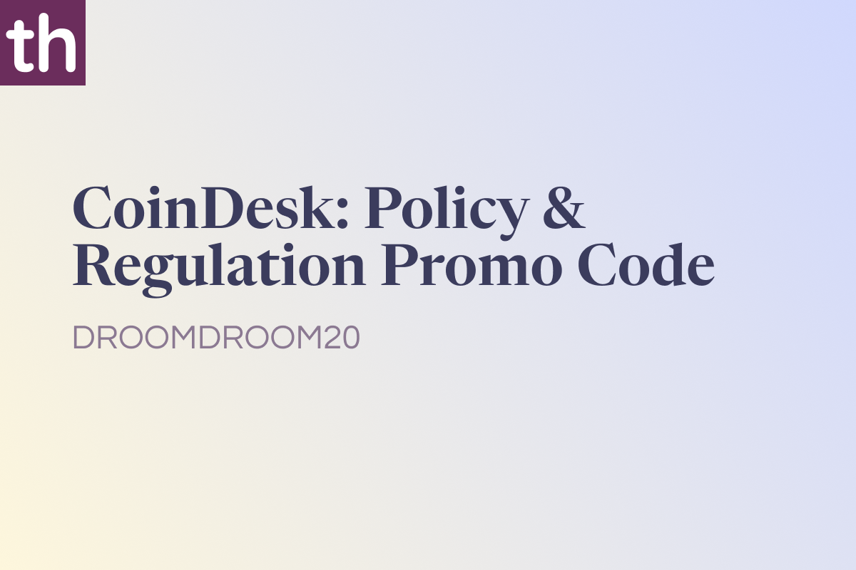 CoinDesk Policy & Regulation Promo Code: DROOMDROOM20 [20% OFF]